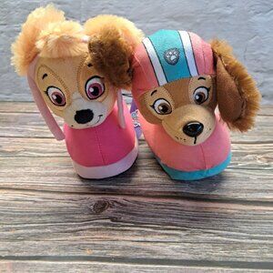 Paw patrol slippers New with tags little girls size 7/8 pink blue dogs